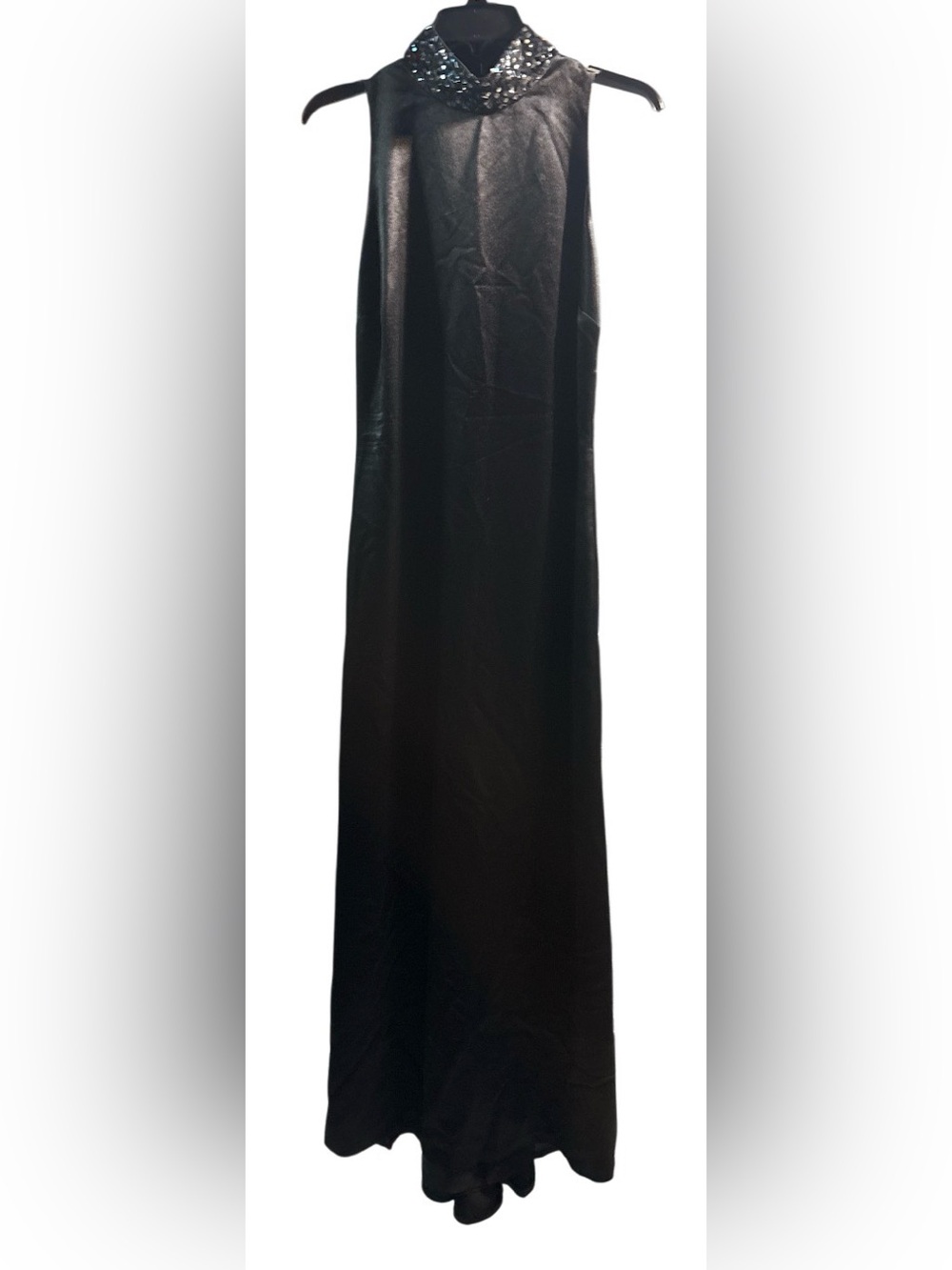Together Black Sequin Collar Maxi Skirt